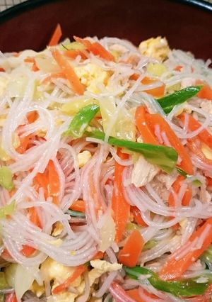 春雨サラダ☆学校給食♪簡単ツナ入り常備菜-レシピのメイン写真