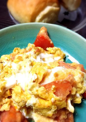 ココナッツオイルで簡単トマトオムレツ☆-レシピのメイン写真