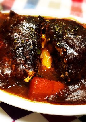 とろとろ半熟卵のカレーハンバーグ☆-レシピのメイン写真