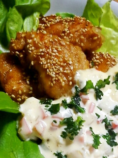 甘酢タレたっぷり鶏胸肉の簡単チキン南蛮-レシピのメイン写真
