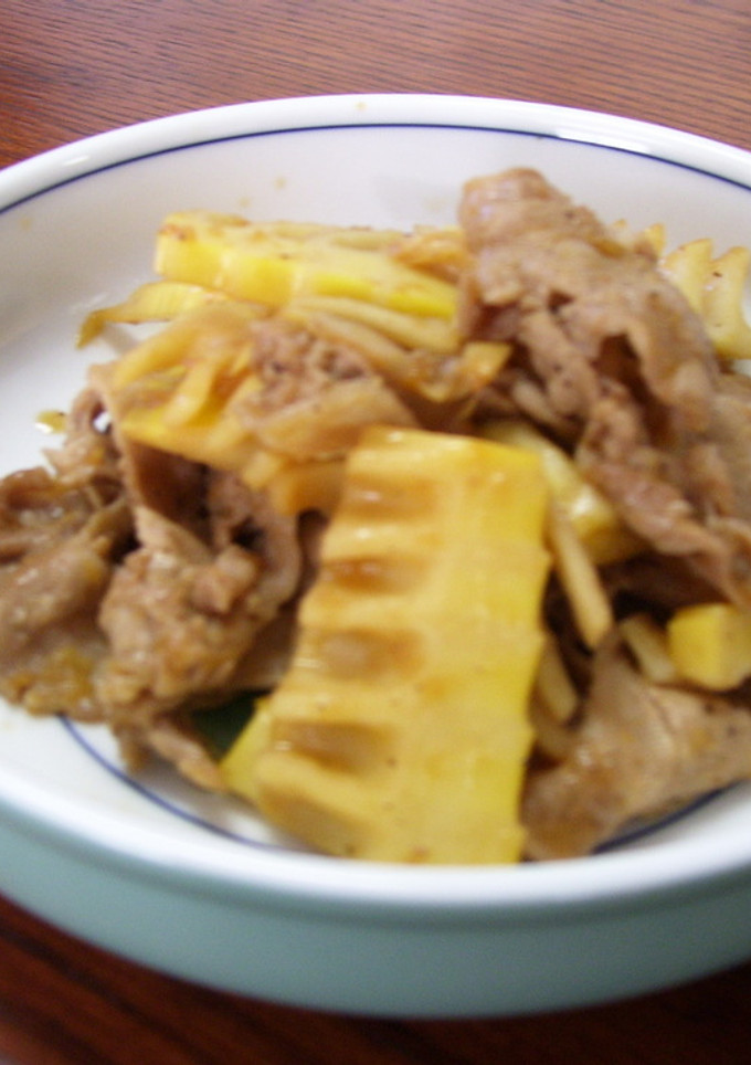 竹の子と豚肉のしょうが焼き-レシピのメイン写真