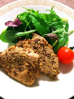 低糖質レシピ☆豚もも肉のマスタード焼き-レシピのメイン写真