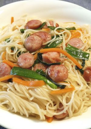 簡単！ウィンナーのそうめんチャンプルー☆-レシピのメイン写真