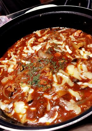 ハヤシで煮込んじゃお♪はんばーぐー♪-レシピのメイン写真