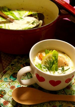 北欧気分☆サーモンと春野菜のミルクスープ-レシピのメイン写真