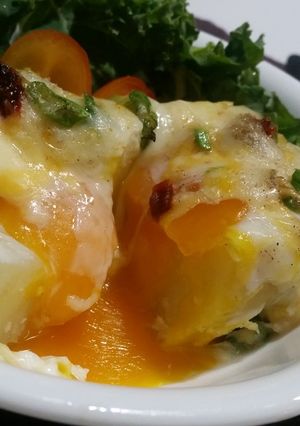 ポテトボートの卵落とし焼き-レシピのメイン写真