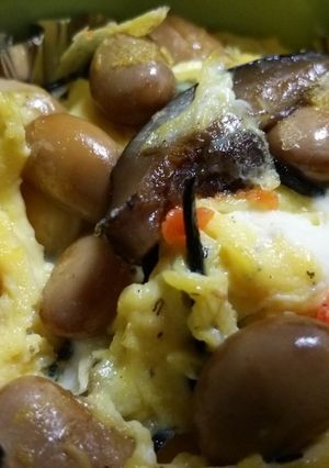 コンビニひじき豆deスクランブルエッグ☆-レシピのメイン写真