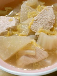 簡単!大根と白菜 鶏むね肉のナンプラー煮-レシピのメイン写真