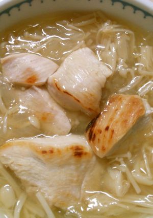 簡単鶏むね肉に玉ねぎえのきの白だし餡掛け-レシピのメイン写真