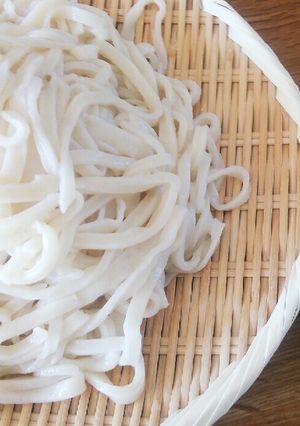 HBで自家製うどん。熱々の肉つけ汁で。-レシピのメイン写真