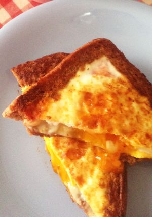 パン1枚de半熟ホットサンド-レシピのメイン写真