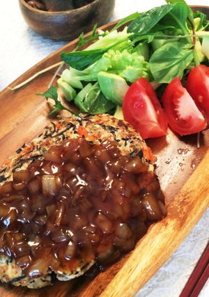 豆腐ハンバーグ♡黒酢あんかけ-レシピのメイン写真