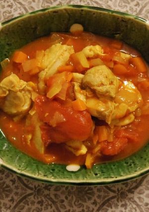 簡単!鶏肉と野菜のトマト缶煮-レシピのメイン写真