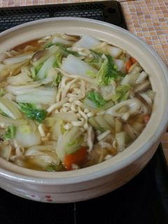 豚肉と白菜の醤油鍋うどん-レシピのメイン写真