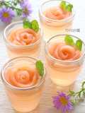 バラの花✿りんごと白ワインのゼリー✿