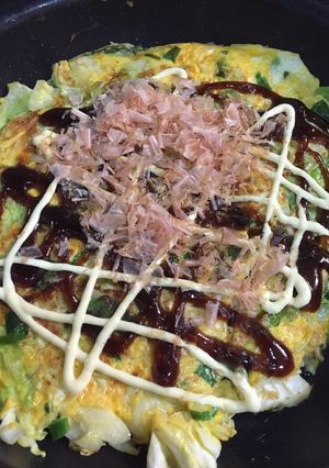 粉を使わないなんちゃってお好み焼き-レシピのメイン写真