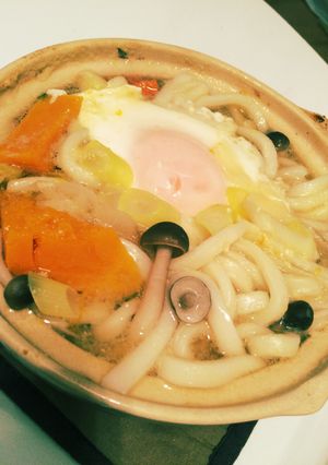 一人鍋！煮込みほうとう風うどん-レシピのメイン写真