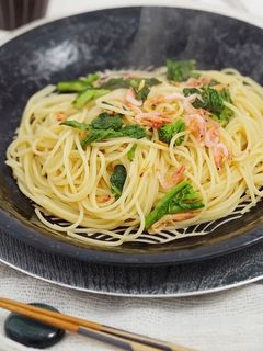 桜えびと菜の花のスパゲティ-レシピのメイン写真