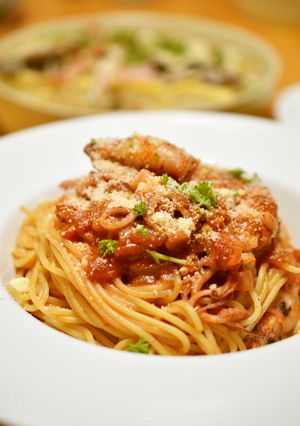 チーイカのトマトソースパスタ-レシピのメイン写真