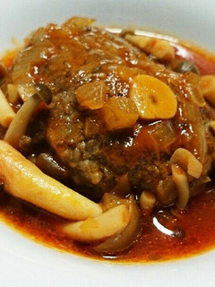 基本のハンバーグでトマト煮込み-レシピのメイン写真