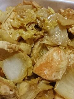 鶏胸肉と白菜と厚揚げのカレー炒め-レシピのメイン写真