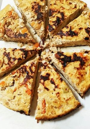 節約　糖質制限！フライパン豆腐キッシュ　-レシピのメイン写真