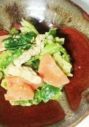 簡単&節約♪春キャベツのごま味噌サラダ-レシピのメイン写真