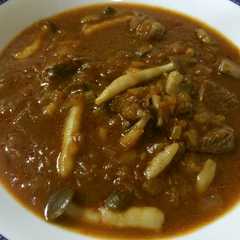 รูปของ キノコいっぱい豚肉のトマト煮