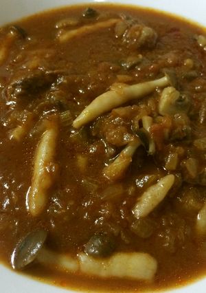 キノコいっぱい豚肉のトマト煮-レシピのメイン写真