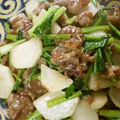 รูปของ 15分で完成！カブと牛肉のとろとろ炒め