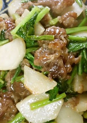 15分で完成！カブと牛肉のとろとろ炒め-レシピのメイン写真