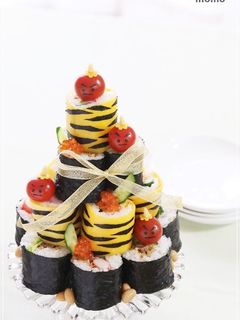 節分に*恵方巻じゃなくて?!太巻きタワー-レシピのメイン写真