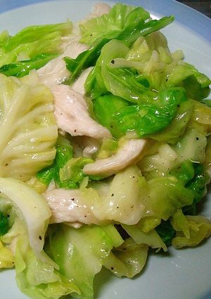有り合せ★しっとり鶏胸肉とキャベツ炒め-レシピのメイン写真