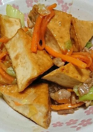 厚揚げたっぷり◎豚味噌炒め-レシピのメイン写真