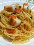 簡単ランチ♪はんぺんと明太子のパスタ