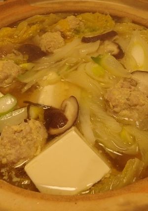 簡単味付！　せせりつくねのとろ旨塩昆布鍋-レシピのメイン写真