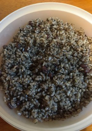 黒ごまたっぷり玄米小豆ごはん-レシピのメイン写真
