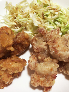 フライパンで冷めても柔らか醤油&塩唐揚げ-レシピのメイン写真