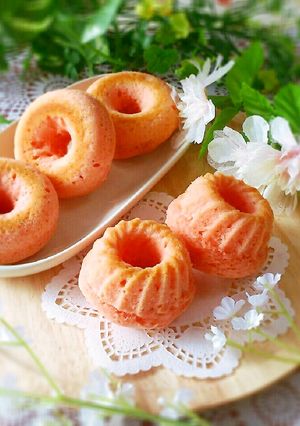 桜香る♡桜あんのふんわり焼きドーナツ-レシピのメイン写真