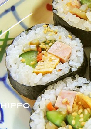 男子にウケる、きんぴらスパム恵方巻き-レシピのメイン写真