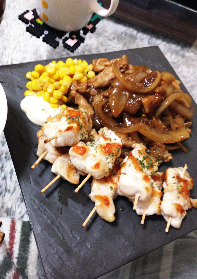 簡単焼き鳥と生姜焼き-レシピのメイン写真