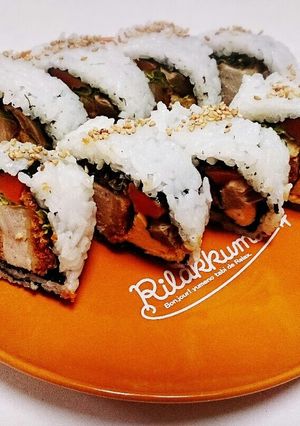 節分にカリフォルニアロールの巻き方♪-レシピのメイン写真