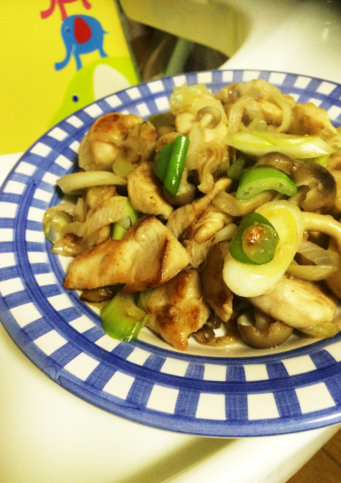 簡単！鶏胸肉とネギの串焼き風炒め-レシピのメイン写真