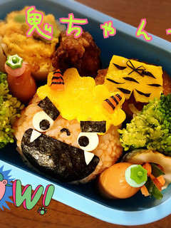 節分!鬼ちゃん弁当♪簡単キャラ弁当!-レシピのメイン写真