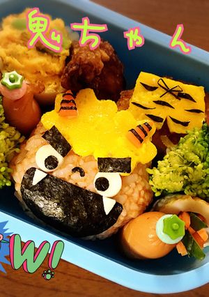 節分！鬼ちゃん弁当♪簡単キャラ弁当！-レシピのメイン写真