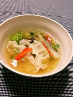 時短◎ホッコリ★冷凍餃子で中華スープ❤-レシピのメイン写真