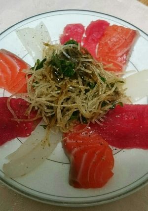 お刺身パックで☆即席和風カルパッチョ☆-レシピのメイン写真
