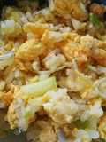 しらすと白菜漬物の卵炒飯