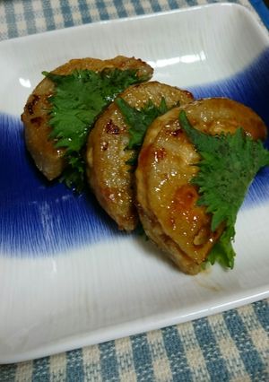 大葉が香る☆れんこんのはさみ焼き-レシピのメイン写真