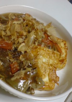 表面カリッと香ばしい豆腐のあんかけ-レシピのメイン写真